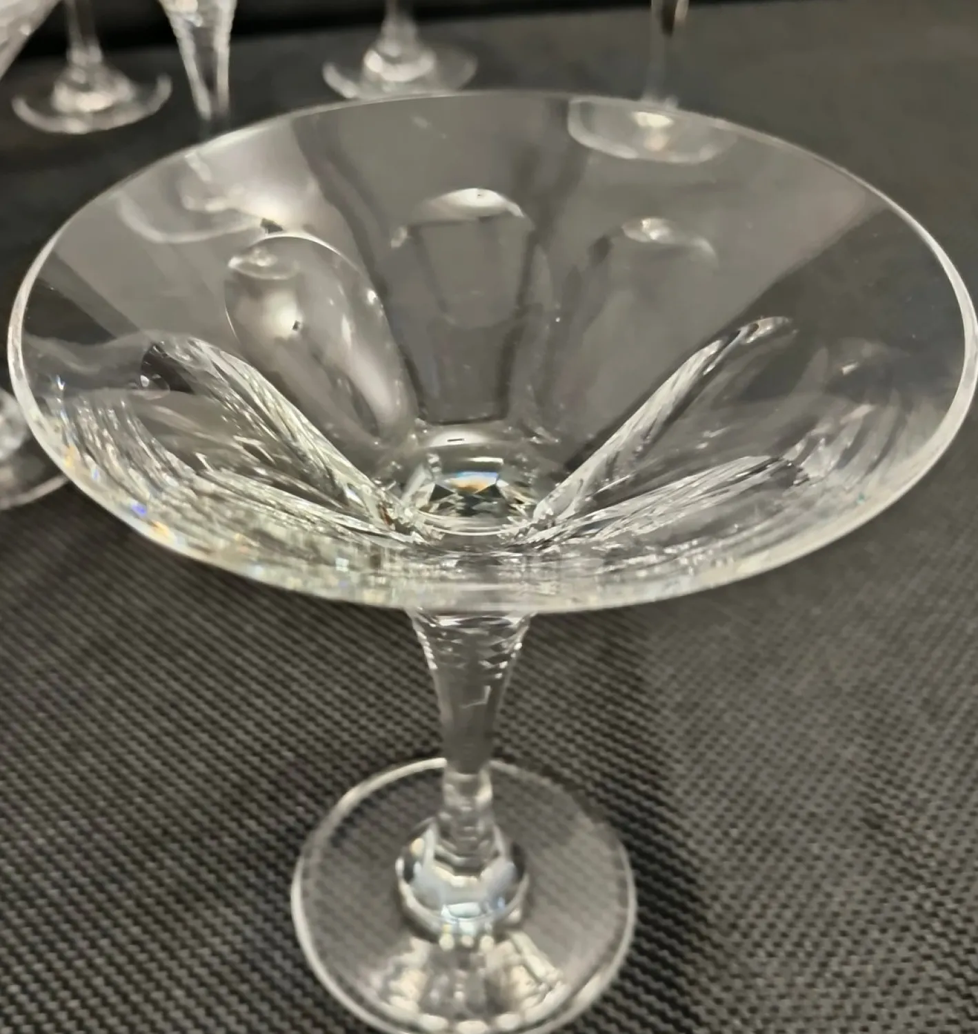 Martinigläser aus Kristallglas von Christinenhutte, Deutschland, 1970er, 12er Set