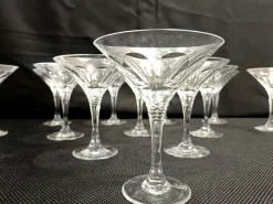 Martinigläser aus Kristallglas von Christinenhutte, Deutschland, 1970er, 12er Set