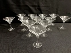 Martinigläser aus Kristallglas von Christinenhutte, Deutschland, 1970er, 12er Set