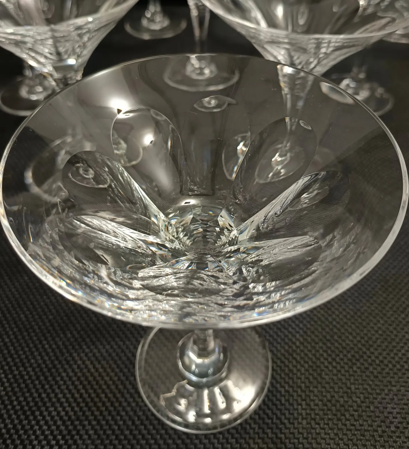 Martinigläser aus Kristallglas von Christinenhutte, Deutschland, 1970er, 12er Set