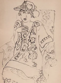 Matisse, Sitzendes Mädchen, Original Lithographie, 1920
