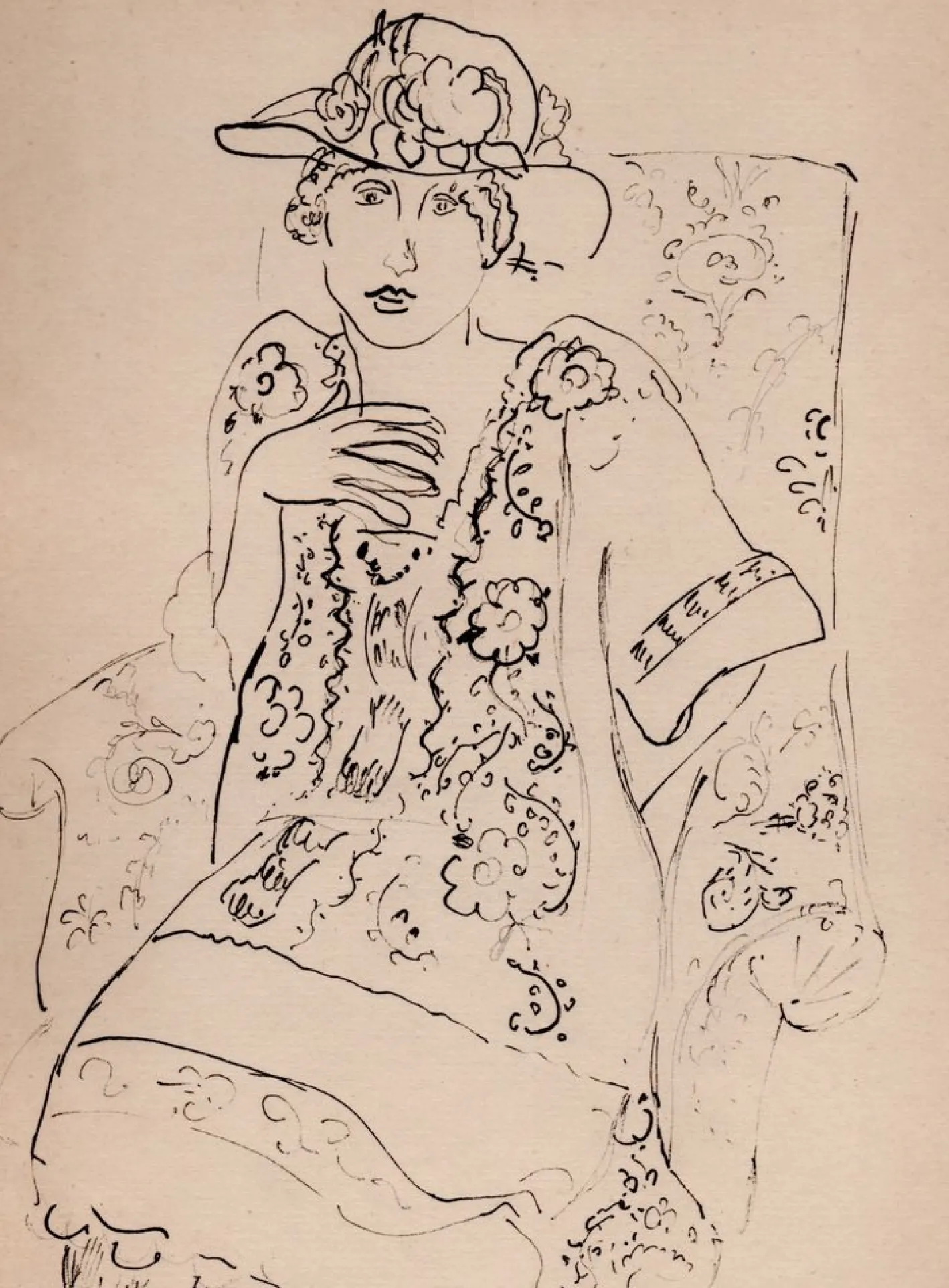Matisse, Sitzendes Mädchen, Original Lithographie, 1920