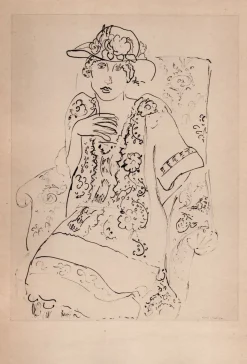 Matisse, Sitzendes Mädchen, Original Lithographie, 1920