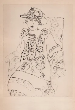 Matisse, Sitzendes Mädchen, Original Lithographie, 1920