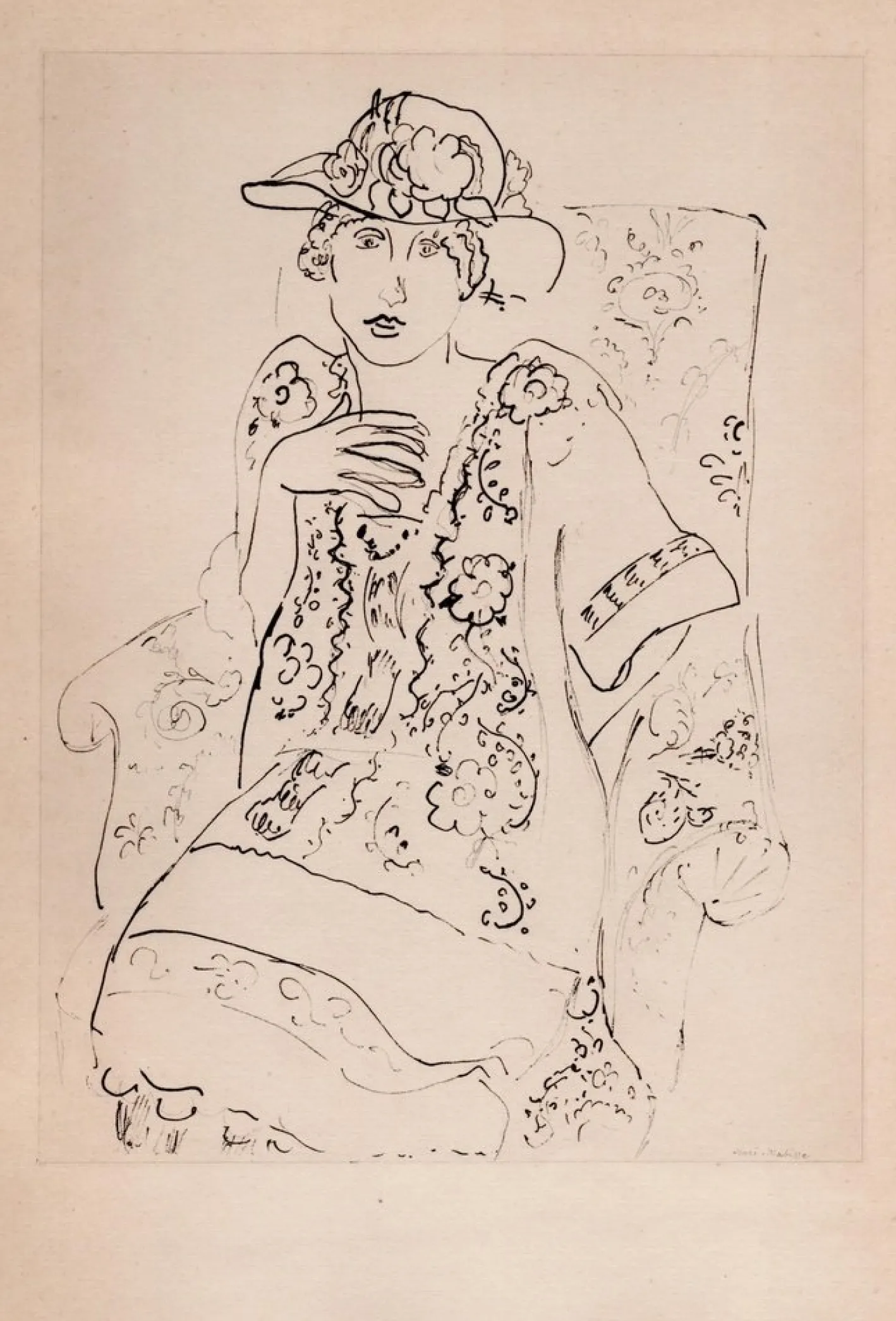 Matisse, Sitzendes Mädchen, Original Lithographie, 1920