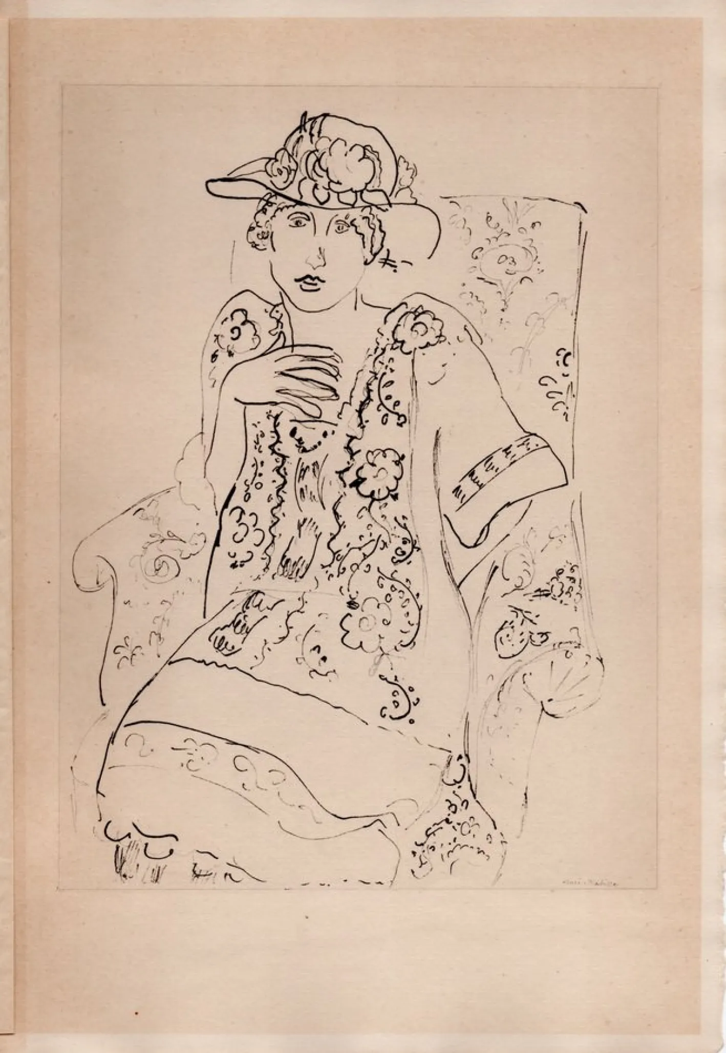 Matisse, Sitzendes Mädchen, Original Lithographie, 1920