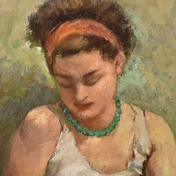 Maurice Callewaert, Junger Tänzer, 1930, Öl auf Leinwand, Gerahmt