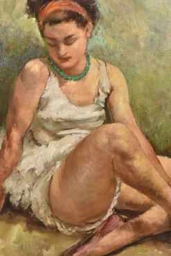 Maurice Callewaert, Junger Tänzer, 1930, Öl auf Leinwand, Gerahmt