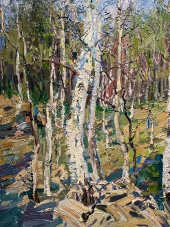 Maya Kopitzeva, Bosco, Ölgemälde, 1966, gerahmt