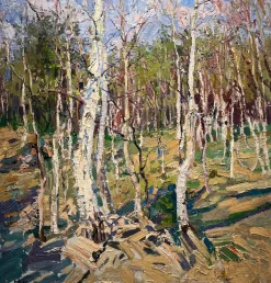 Maya Kopitzeva, Bosco, Ölgemälde, 1966, gerahmt