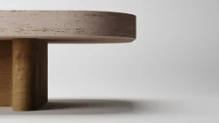 Meco Tisch aus Travertin & Eiche von Studio Rig für Collector