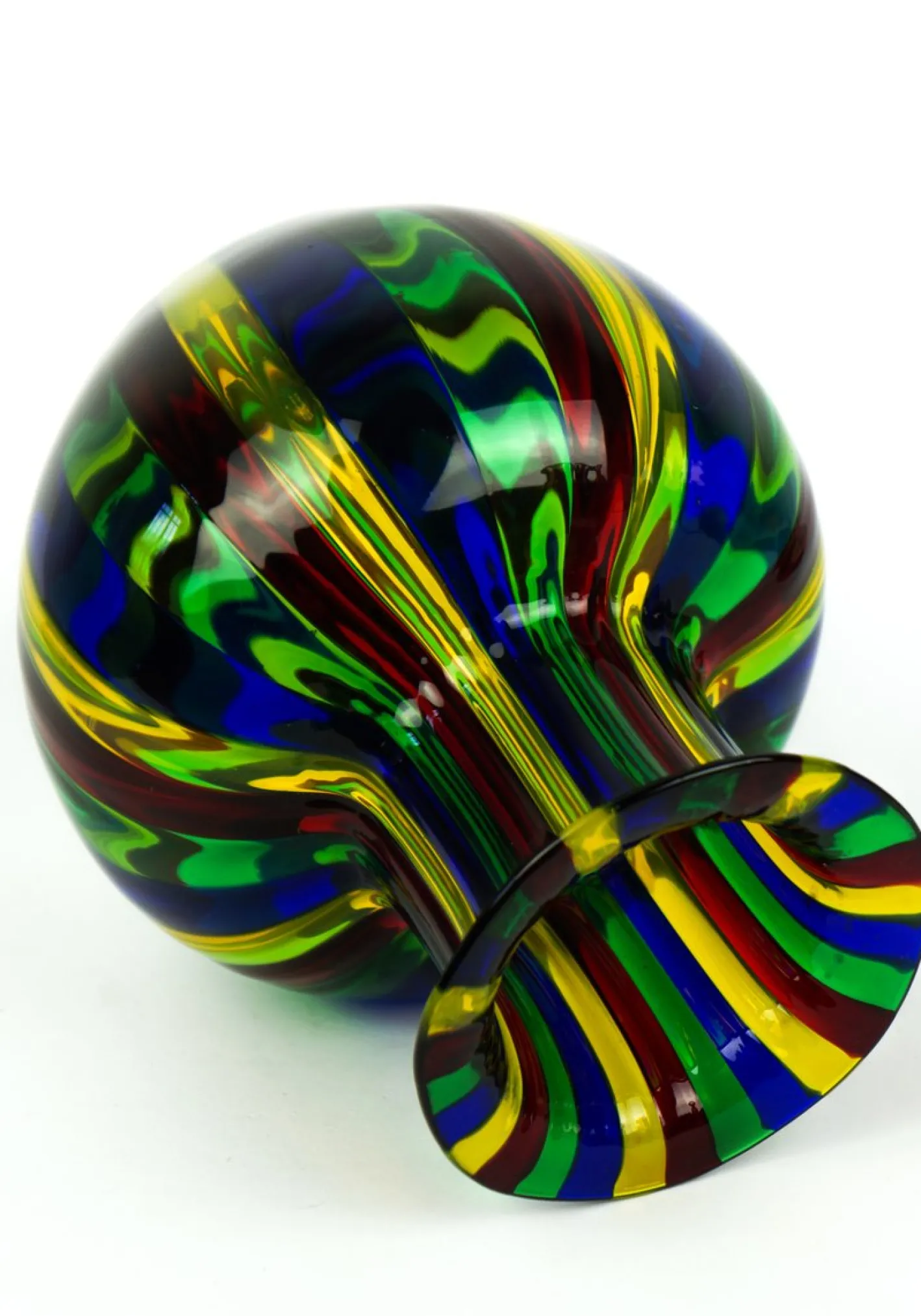 Mehrfarbige Vase aus geblasenem Muranoglas von Urban für Made Murano Glas, 2019