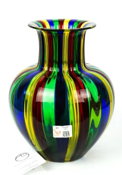 Mehrfarbige Vase aus geblasenem Muranoglas von Urban für Made Murano Glas, 2019