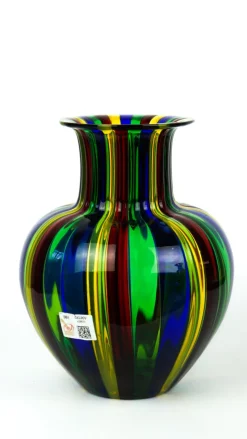 Mehrfarbige Vase aus geblasenem Muranoglas von Urban für Made Murano Glas, 2019