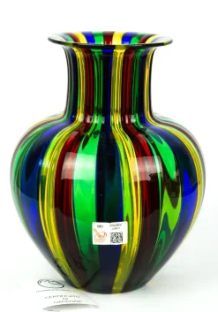 Mehrfarbige Vase aus geblasenem Muranoglas von Urban für Made Murano Glas, 2019