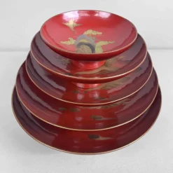 Meiji Periode Sakazuki Maki-e 蒔絵 Lackwaren, Japan, 1890er, 5er Set