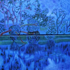 Meldra Bula, Rainy Evening Diptychon, 2018, Acryl auf Leinwand, 2er Set