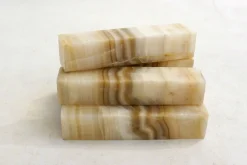 Messerbänkchen aus gemasertem Onyx, 1960er, 6er Set