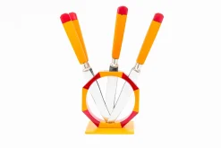 Messer mit Halter aus Bakelit von Solingen, 1920er, 5 . Set
