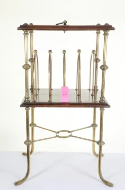 Messing Buchstabentisch im Regency Stil, 1920er