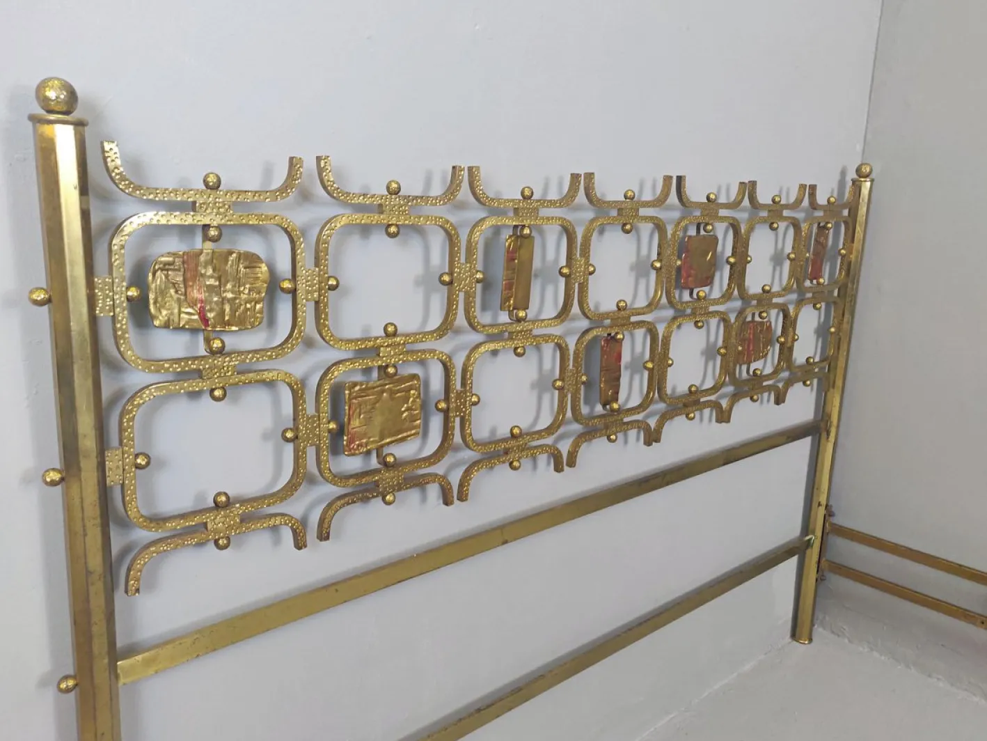 Messing Doppelbett von Osvaldo Borsani, 1960er