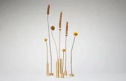 Messing Vasen für Trockenblumen von Alvaro Catalán De Ocón, 8er Set