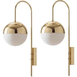 Messing Wandlampe 01 von Magic Circus Editions, 2er Set