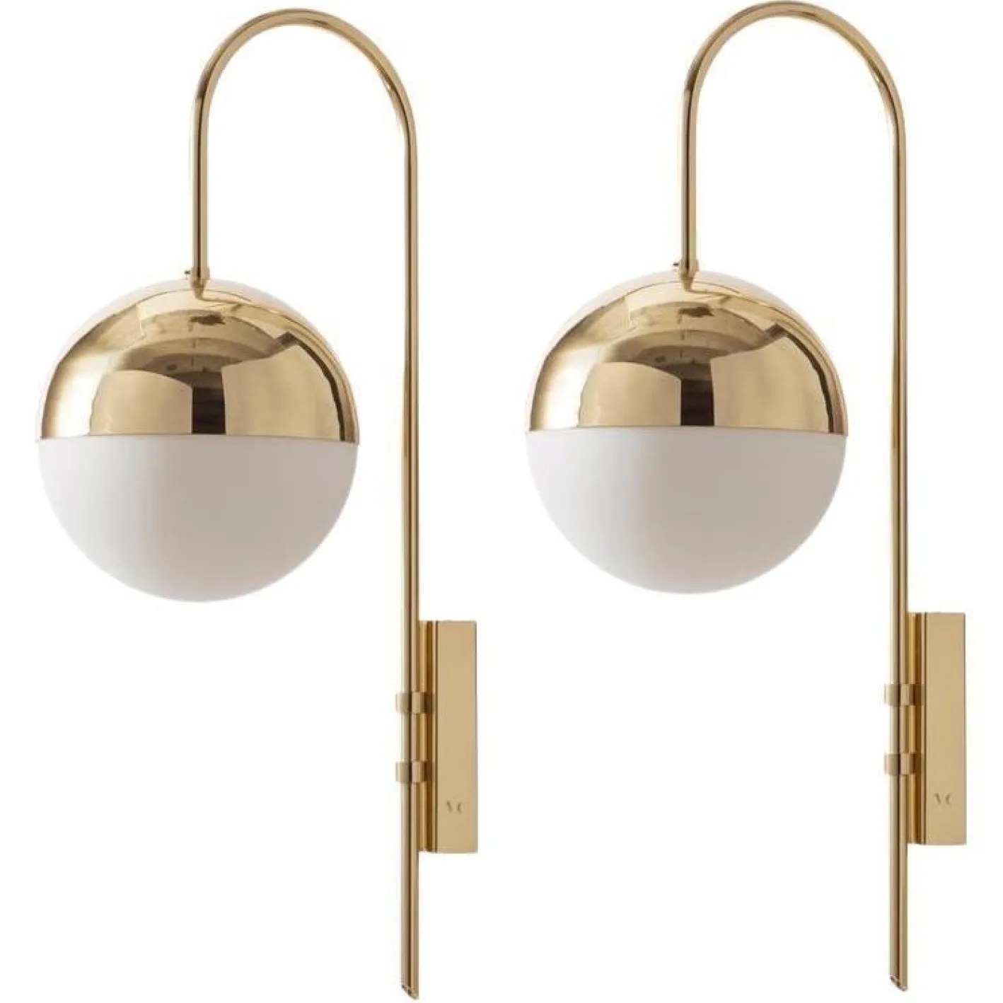 Messing Wandlampe 01 von Magic Circus Editions, 2er Set