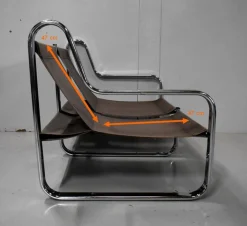 Metallbank aus Chrom, 1970er