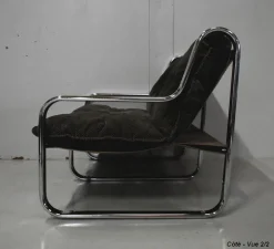 Metallbank aus Chrom, 1970er