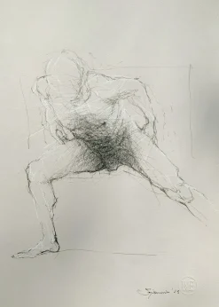 Michal Bajsarowicz, Akt, Zeichnung auf Papier, 21. Jahrhundert