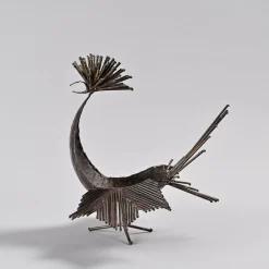 Michel Anasse, Skulptur eines Hahns, 1960er, Eisen