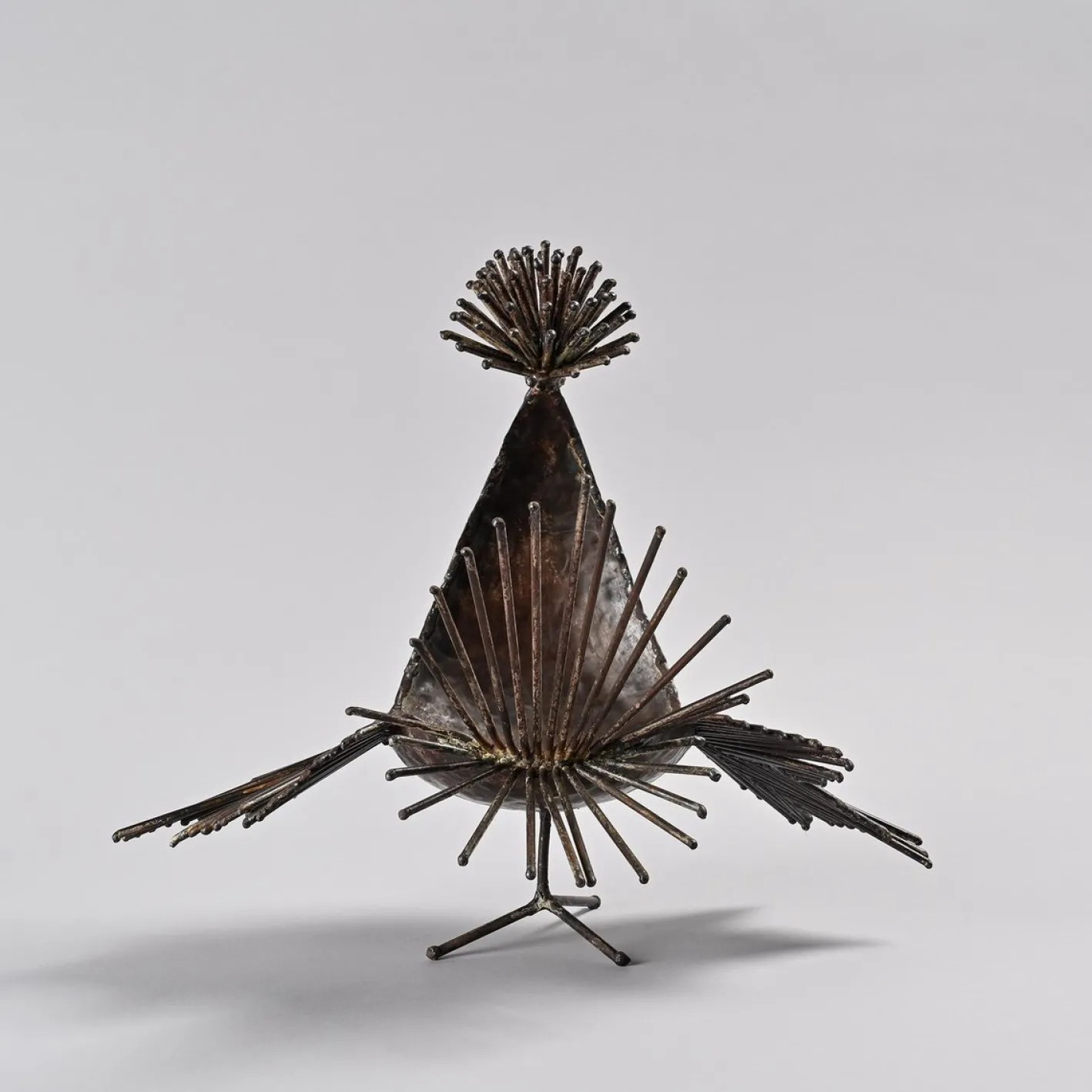 Michel Anasse, Skulptur eines Hahns, 1960er, Eisen