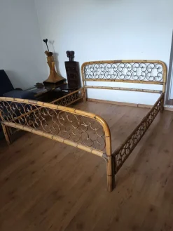 Mid-Century Bambusbett, 1960er