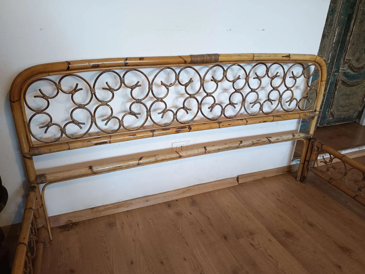 Mid-Century Bambusbett, 1960er