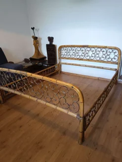 Mid-Century Bambusbett, 1960er
