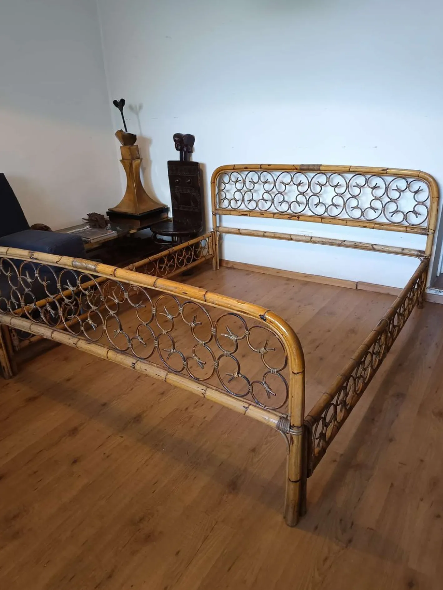 Mid-Century Bambusbett, 1960er