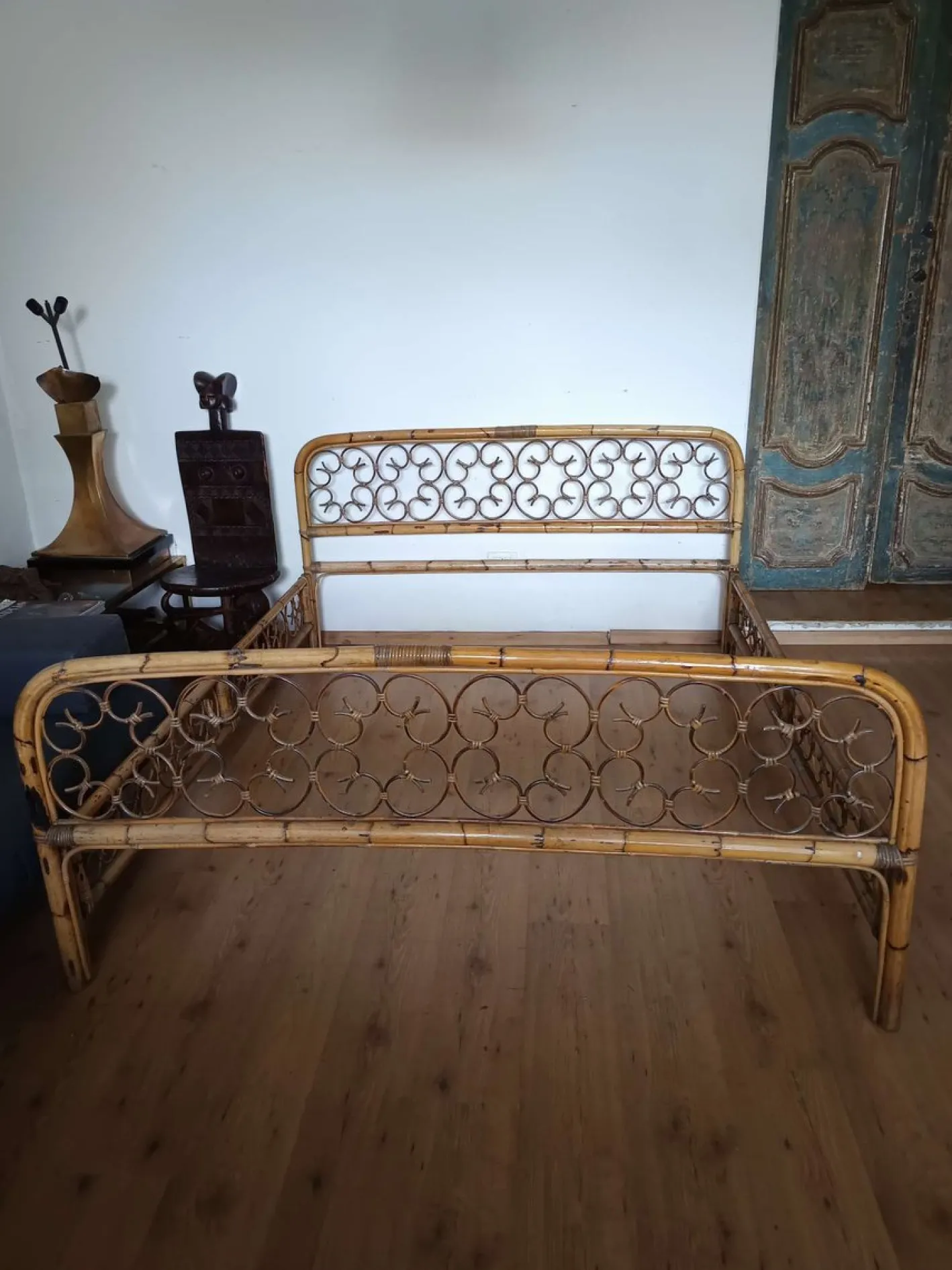 Mid-Century Bambusbett, 1960er