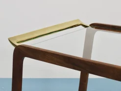 Mid-Century Barwagen aus Nussholz & Messing von Oswald Haerdtl, 1950er