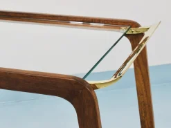 Mid-Century Barwagen aus Nussholz & Messing von Oswald Haerdtl, 1950er