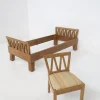 Mid-Century Einzelbett und Stuhl von Ugo Carrà, 1950er, 2er Set