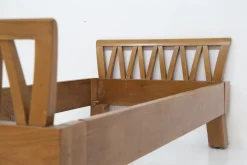 Mid-Century Einzelbett und Stuhl von Ugo Carrà, 1950er, 2er Set