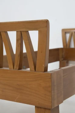Mid-Century Einzelbett und Stuhl von Ugo Carrà, 1950er, 2er Set