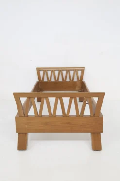 Mid-Century Einzelbett und Stuhl von Ugo Carrà, 1950er, 2er Set