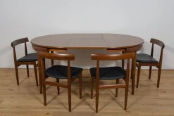 Mid-Century Esstisch & Stühle aus Teak von Hans Olsen für Frem Røjle, Dänemark, 1960er, 5er Set