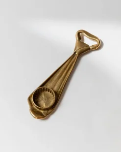 Mid-Century Flaschenöffner aus Messing mit Krawatte von Vezzani, Italien, 1970er