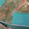 Mid-Century Gartentisch & Stühle aus lackiertem Eisen im Used-Look, 3 . Set