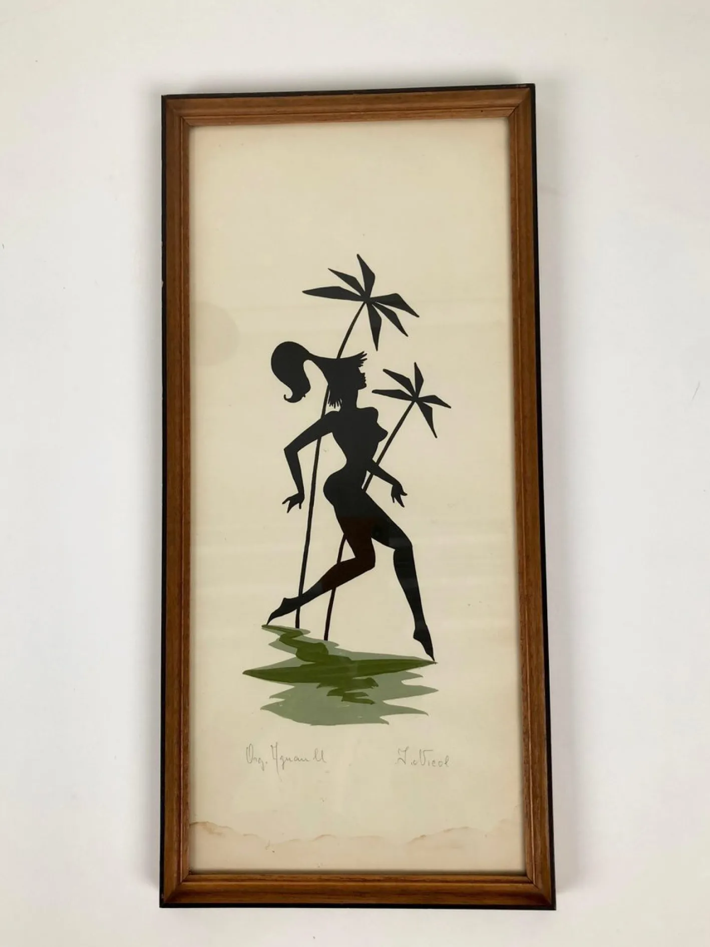 Mid-Century Gemälde auf Papier mit Frauen als Amazonen, Österreich, 1950er, 2er Set