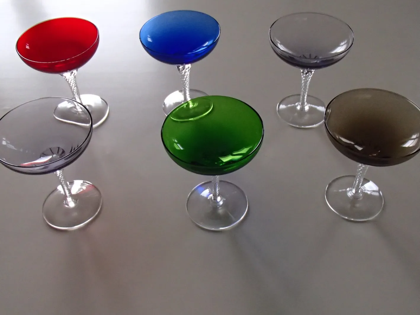 Mid-Century Gläser aus Muranoglas, 6er Set