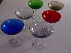 Mid-Century Gläser aus Muranoglas, 6er Set